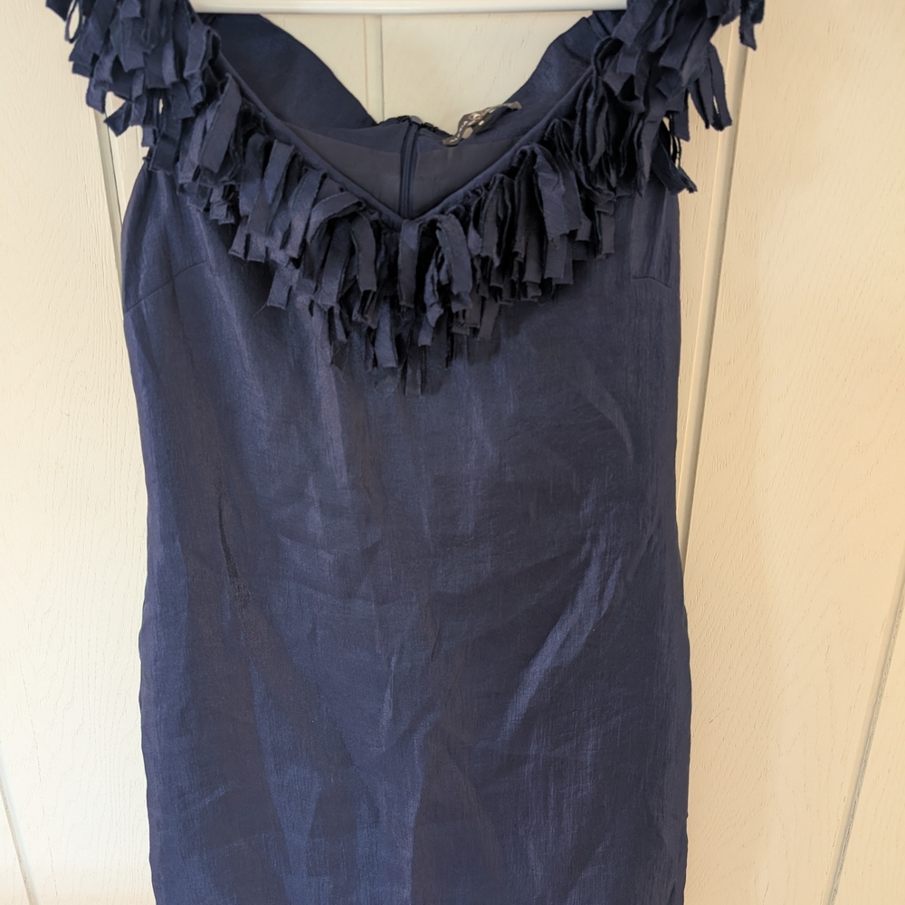 Alexia Admor Navy Fringe Dress